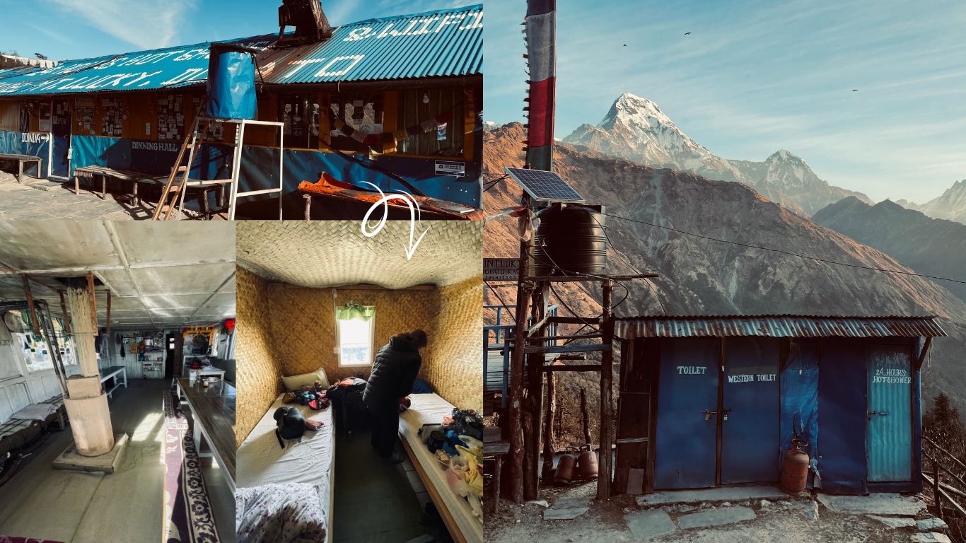 himalaje, podróżnik, solotraveller, kobieta na trasie, woman in Himalaya, ANNA RADA, polish, trekker, acommodation, teahouse, hot water, Nepal, backpacker